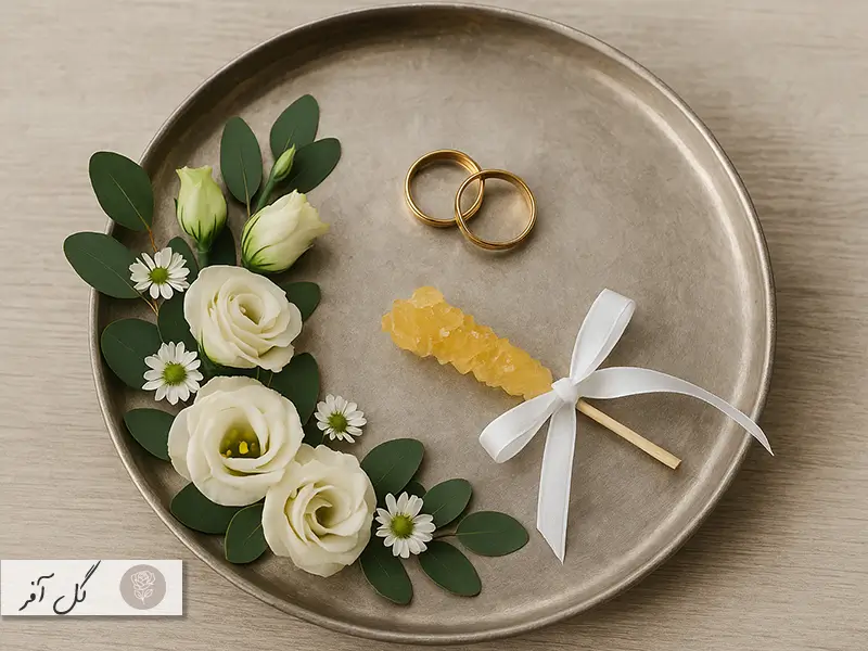 گل آرایی و تزئین سینی بله برون